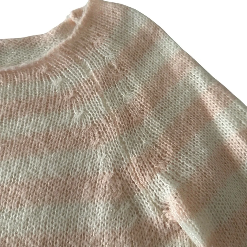 J. Crew Mohair Blend Striped Sweater Size Small